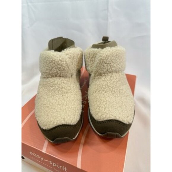 Easy Spirit Size 7 M Women Trippin Cozy Booties Boots Shoes Light Natural Fuzzy - Picture 3 of 9